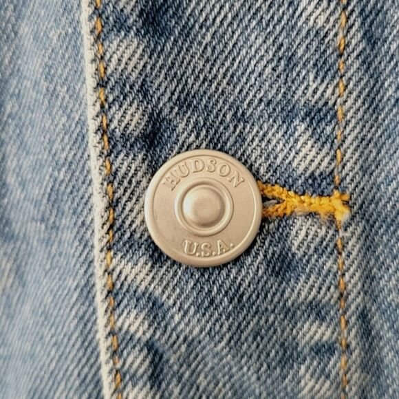 Hudson Los Angeles Classic Trucker Blue Denim Jean Jacket L/XL, 1X - Picture 8 of 8